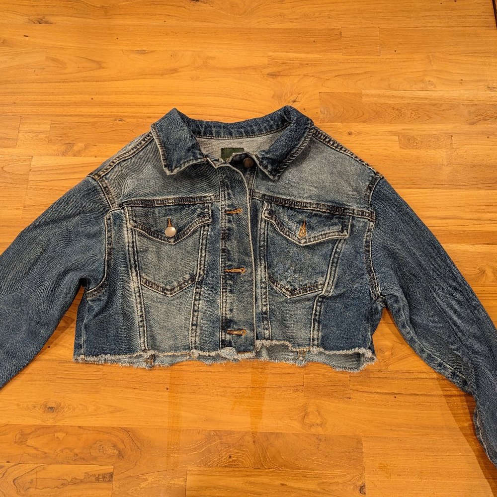Girls Wild Fable Cropped Denim Jacket SMALL